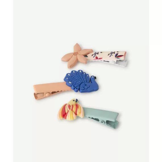 Lot de 3 barrettes bébé fille colorées –  – Soldes