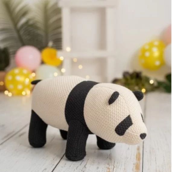 Peluche mini panda amigurumi