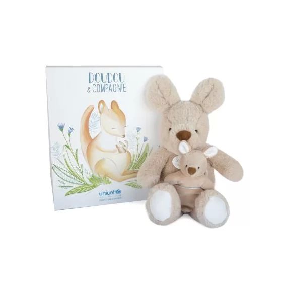Coffret peluche kangourou Bébé & moi UNICEF (25 cm)