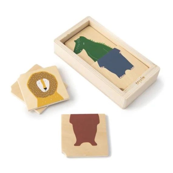Trixie – Puzzle animaux combo en bois blanc