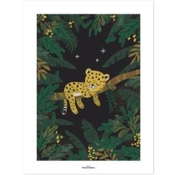 Affiche Jungle night petit guépard (30 x 40 cm)