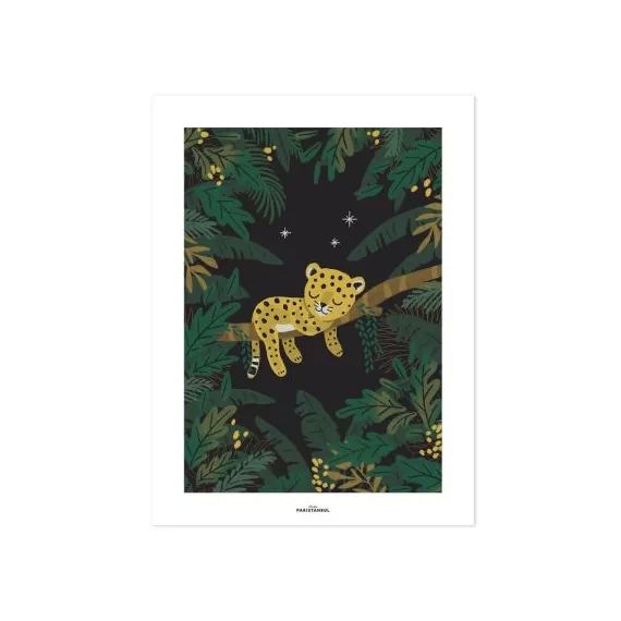 Affiche Jungle night petit guépard (30 x 40 cm)