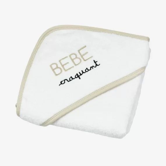 Sortie de bain – Beige – Bébé – Mixte – 70 x 70 cm – 100% coton beige