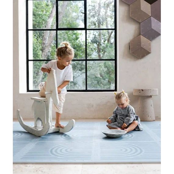 Tapis De Jeu Prettier Puzzle Toddlekind Bleu – Taille 120x180cm – Mousse Eco-responsable Eva Bleu
