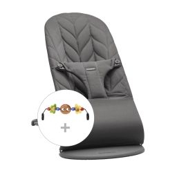 Transat avec Arche de jeu – Anthracite / Coton, matelassage Pétale / Gris foncé / Yeux espiègles