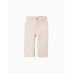 Pantalon En Lin Beige