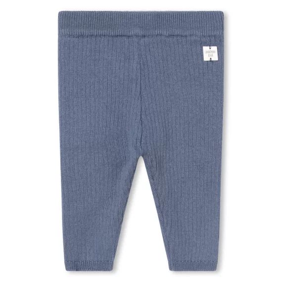 Legging en maille unie Garçon Bleu
