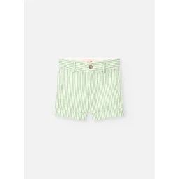 Bermuda En Coton Avec Imprimé Rayures Vert