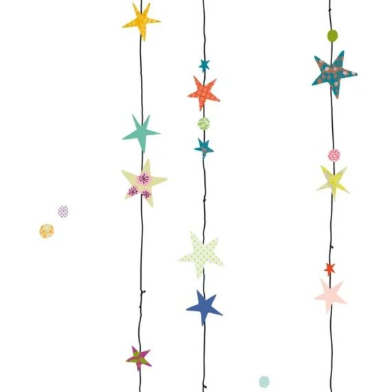 Sticker mural Fils d&rsquo;étoiles gris