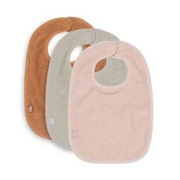 Bavoir Éponge Rose Pale-Nougat-Caramel (3pcs) rose