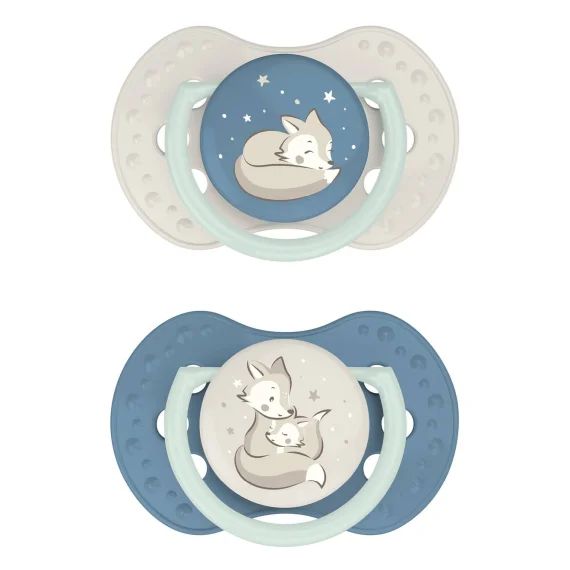 Lot De 2 Sucettes Dynamique Lovi Nuit & Jour Taille 2 De 3 À 6 Mois Bleu
