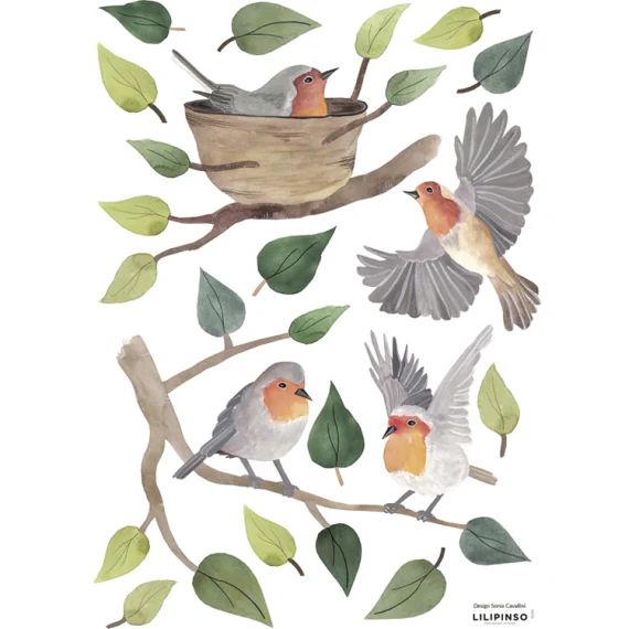 Planche de stickers A3 oiseau Queyran