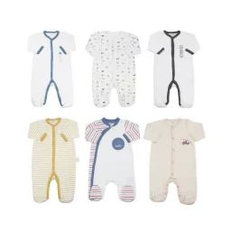 Lot De 6 Pyjamas Bébé Trois Kilos Sept – Blanc 6 Mois Blanc