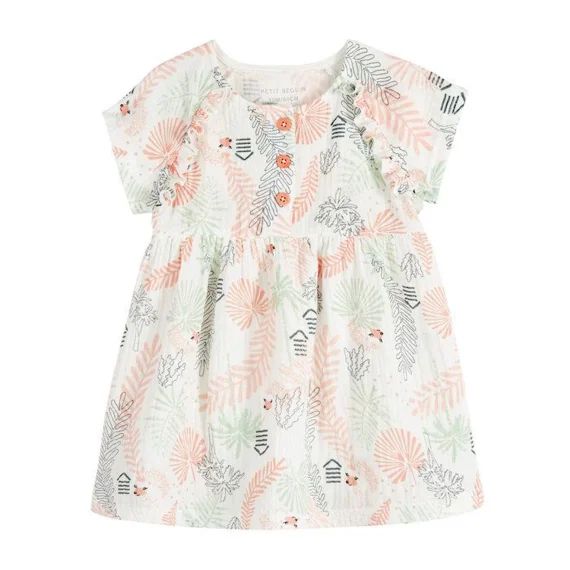 Robe Bébé Fille En Gaze De Coton Cilaos Blanc