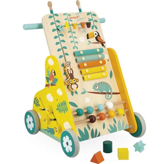Chariot de marche multi-activités en bois Tropik