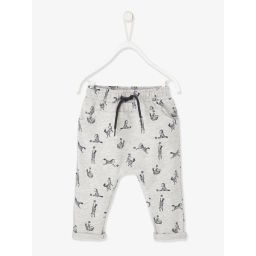 Pantalon molleton bébé garçon gris clair chiné