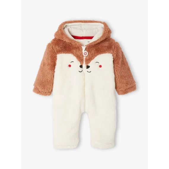 Surpyjama bébé renne de Noël effet peluche noix de pécan
