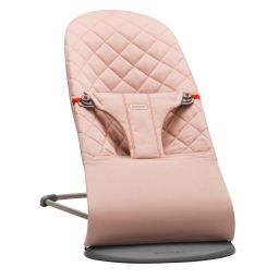 Transat Bliss – Rose poudré / Coton, matelassage Classique / Gris foncé