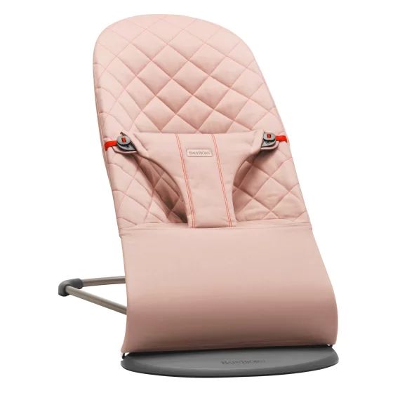 Transat Bliss – Rose poudré / Coton, matelassage Classique / Gris foncé