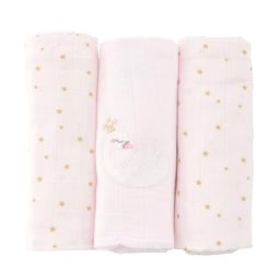 Lot de 3 langes Princesse Swan