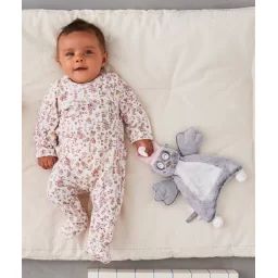 Dors bien velours en coton biologique imprimé fleuri –  – Soldes