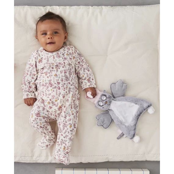 Dors bien velours en coton biologique imprimé fleuri –  – Soldes