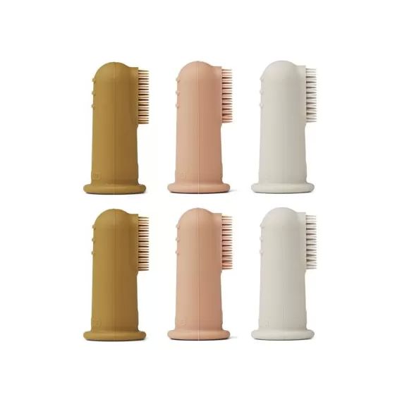 Lot de 6 brosses à dents à doigt Simon Sandy multi mix