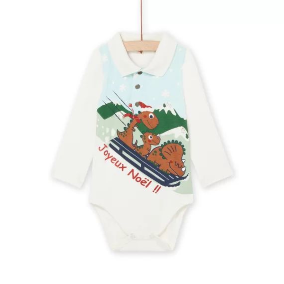 Body À Motifs Dinosaures – Ecru