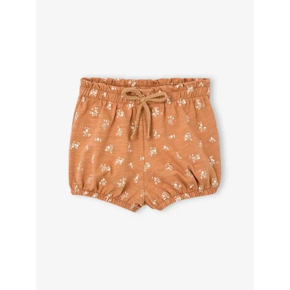 Short bébé fille en maille caramel