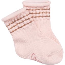 Chaussettes en coton fantaisie Fille Rose
