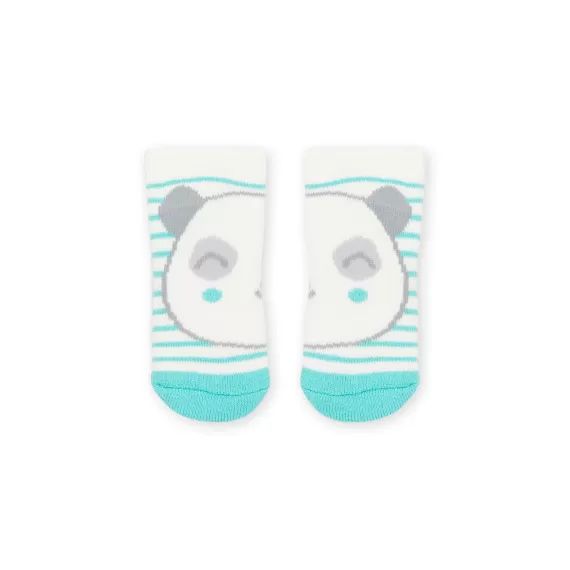 Chaussettes À Motif Panda Et Imprimé À Rayures – Vert