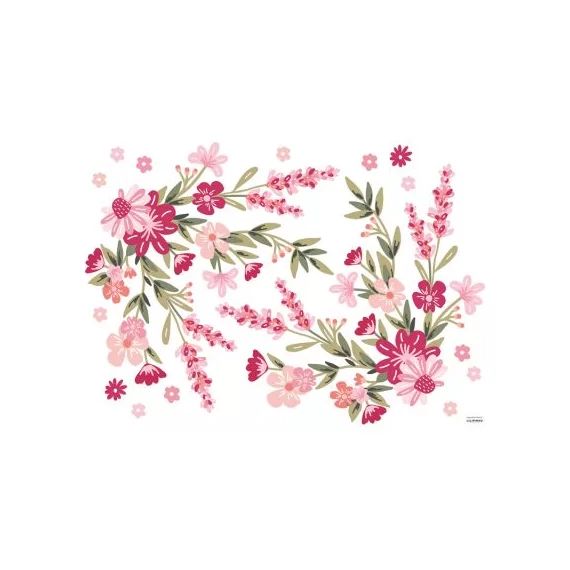 Planche de stickers L Magenta Bloomings (64 x 90 cm)