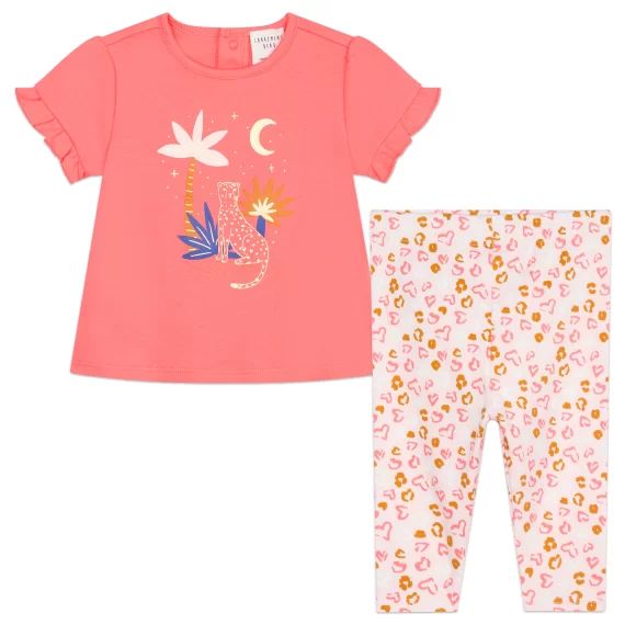 Ensemble T-shirt et legging Fille Rose