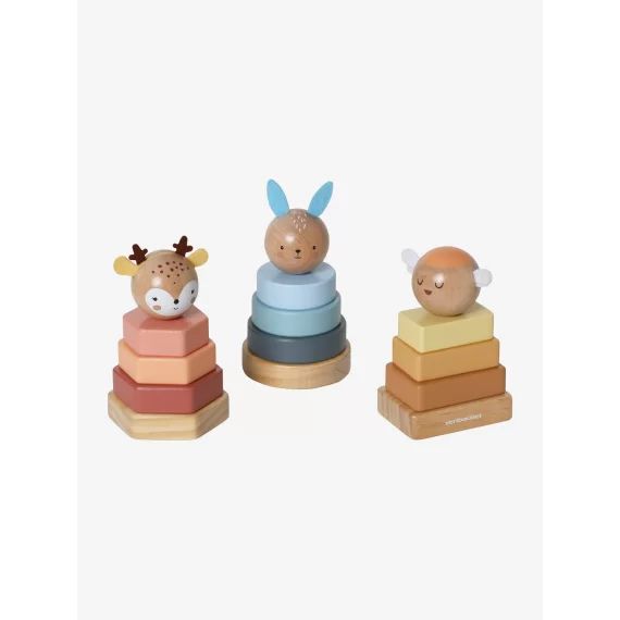 Trio de tours à empiler LES AMIS DE LA FORÊT en bois FSC® bois
