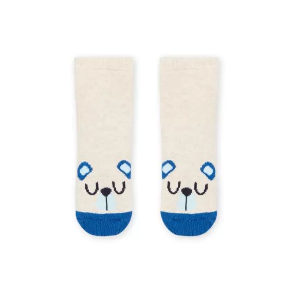 Chaussettes À Motif Chien – Ecru