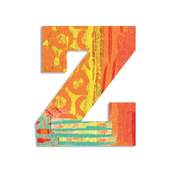 Lettre Z en bois Paon