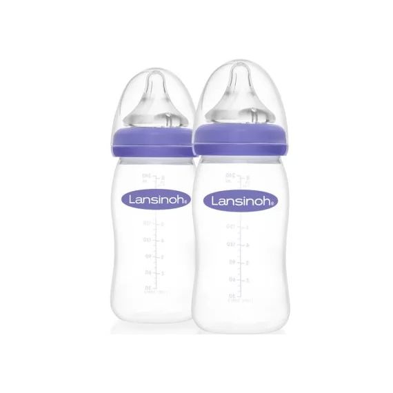 Lot de 2 biberons avec tétine Natural Wave® spécial allaitement (240 ml)