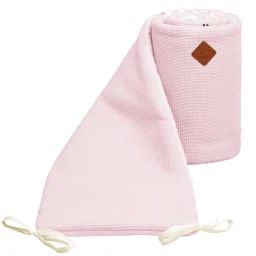 Tour De Lit Universel En Gaze De Coton Nid D&rsquo;abeille Rose