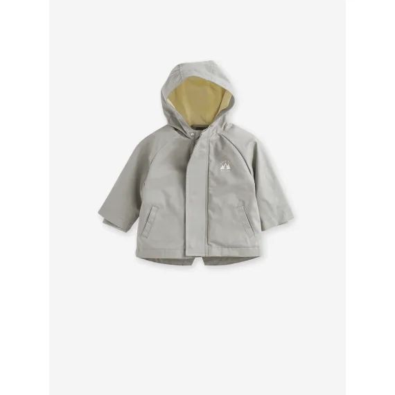 Parka 3 en 1 mi-saison bébé avec gilet sans manches en sherpa amovible vert sauge