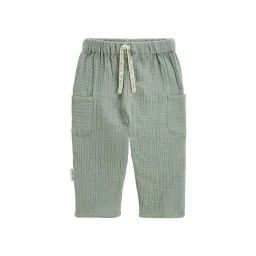 Pantalon Bébé En Gaze De Coton Kaki Gao Vert