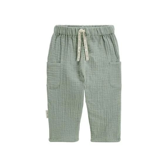 Pantalon Bébé En Gaze De Coton Kaki Gao Vert