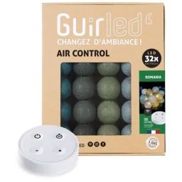 Guirlande lumineuse boules coton LED USB – Télécommandée -Veilleuse bébé 2h –  4 intensités – 32 boules 3,2m – Romonia marron