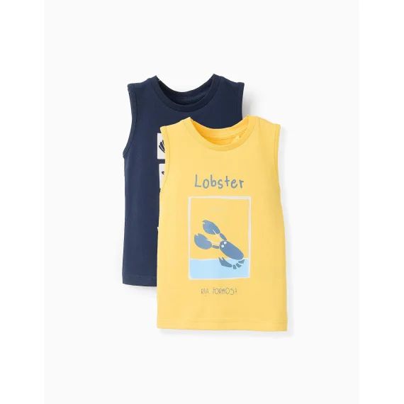 Pack 2 Débardeurs En Coton Jaune