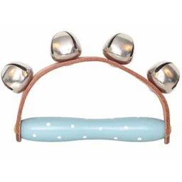 Poignée à grelots bleus