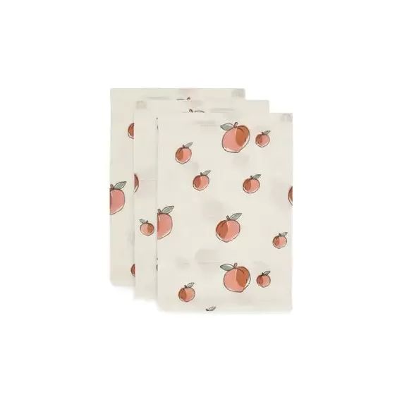 Gants de toilette (x3) gaze Coton Peach –