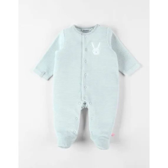 Pyjama En Velours Côtelé, Coeur Blanc