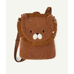 Sac à dos bébé garçon lion en bouclettes camel –  – Soldes