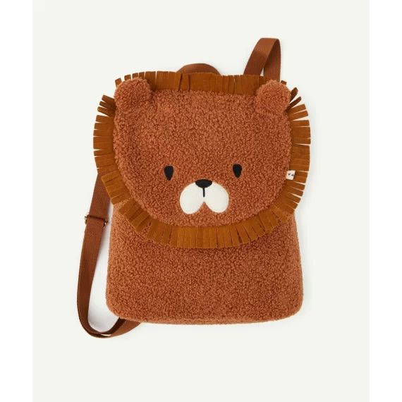 Sac à dos bébé garçon lion en bouclettes camel –  – Soldes