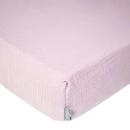 Drap Housse Uni En Gaze De Coton Vieux Rose