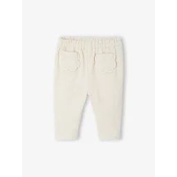 Pantalon naissance en velours côtelé écru